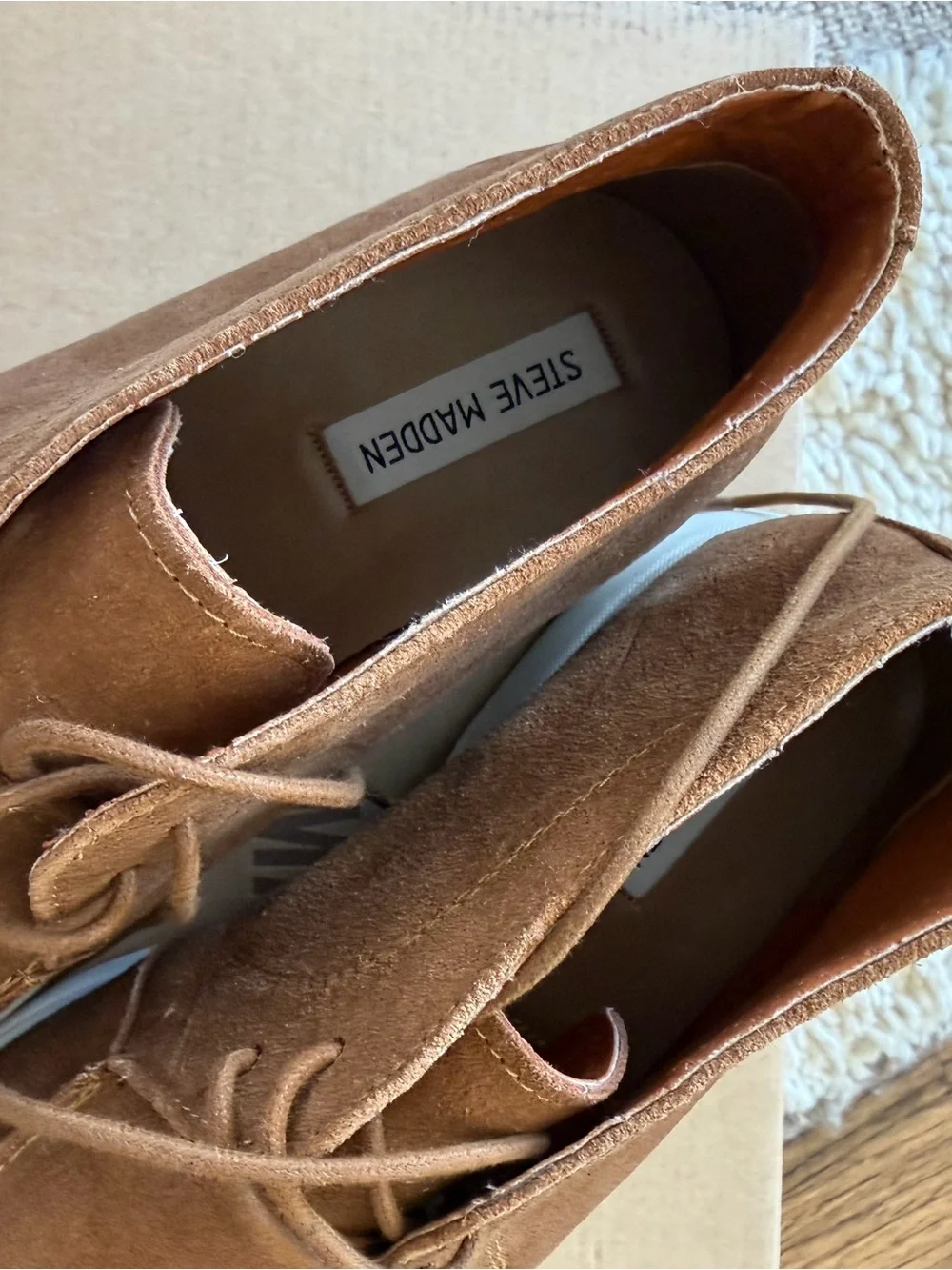 Men's Brown Genuine Suede Chukka Boots Lace-Up